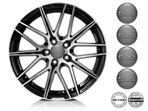 Fiat Abarth Pegatina de Tapacubos Diseño Etiquetas de Cúpula